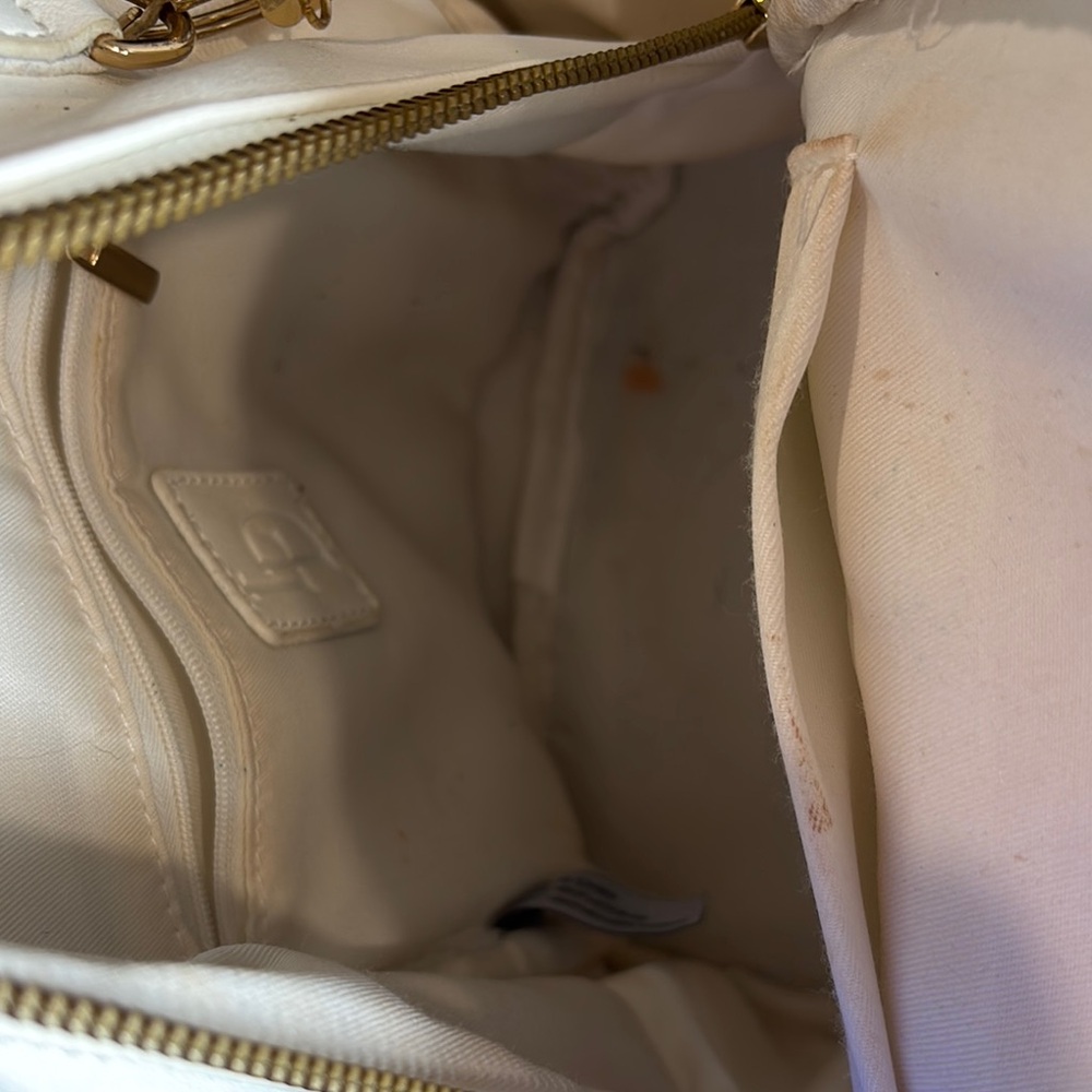 Cream Textured Mini Backpack with Adjustable Straps - Picture 6 of 8